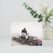 露店商人の郵便はがき ポストカード (スタンド正面)