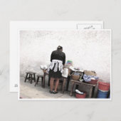 露店商人の郵便はがき ポストカード (正面/裏面)