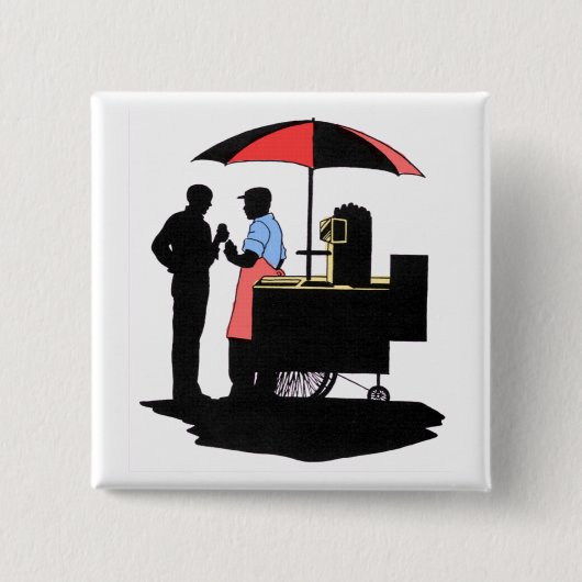 露店商人 缶バッジ (正面)