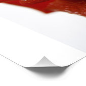 露独身の滴の赤いバラ フォトプリント (角)