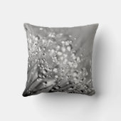 露銀きらめく灰色背景タンポポ クッション (裏面)