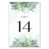露骨シンプルな緑 テーブルナンバー (裏面)