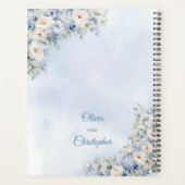 青вと白のバラの花結婚の色 プランナー手帳 (裏面)