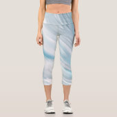 青々としたモダン飾り カプリレギンス (正面)