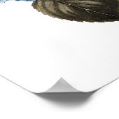 青あじさいアートワーク#1ボタニカルウォールアート ポスター (角)