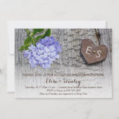 青あじさいハートフローラカップル結婚シャワー 招待状 (正面)