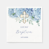 青あじさいバプテスマ スタンダードカクテルナプキン (正面)