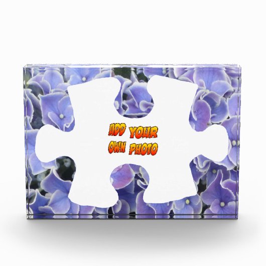 青あじさいパズルピース顧客。フォトブロック フォトブロック (正面)