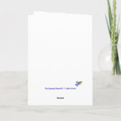 青あじさいパーソナライズされたフローラ母の日 カード (裏面)