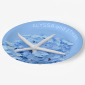 青あじさいヒトデのシャワー ペーパープレート (アングル)