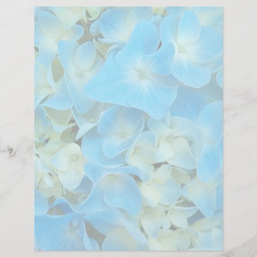 青あじさいフランスのフローラ文房具紙 (正面)