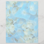 青あじさいフランスのフローラ文房具紙 (裏面)