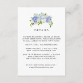 青あじさいフローラ結婚の詳細カード エンクロージャーカード (正面)