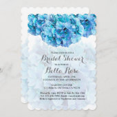 青あじさいブライダルシャワー招待状あじさい3 招待状 (正面/裏面)