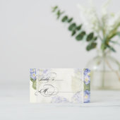 青あじさいブラケットフォーマルフローラ結婚 プレイスカード (スタンド正面)