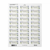 青あじさいブラケットフォーマルフローラ結婚 ラベル (フルシート)