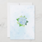 青あじさいモダン水カラーフローラ結婚ズ 招待状 (裏面)