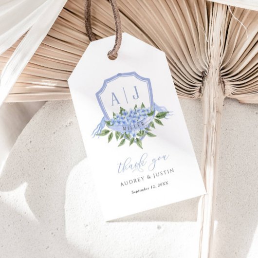 青あじさいモノグラムカスタマイズクレ結婚スト ギフトタグ