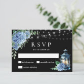 青あじさいランタンブラックボホ結婚ズ 出欠カード (スタンド正面)