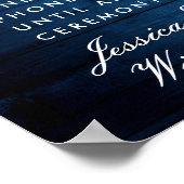 青あじさいランタン結婚プラグ抜き式 ポスター (角)