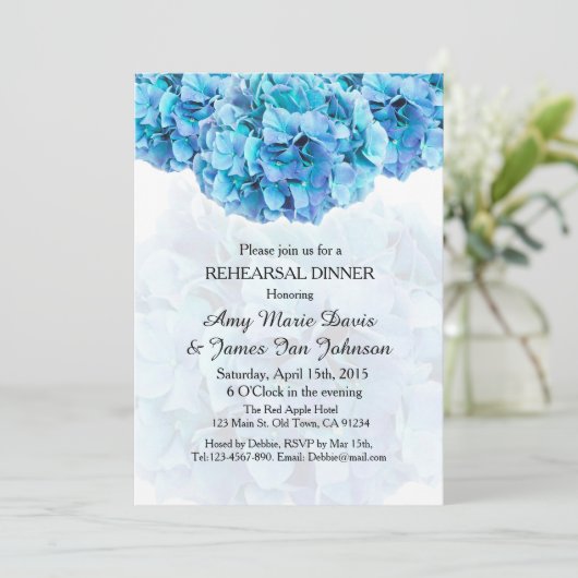 青あじさいリハーサル夕食招待状あじさい3 招待状 (スタンド正面)