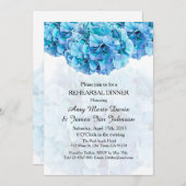 青あじさいリハーサル夕食招待状あじさい3 招待状 (正面/裏面)