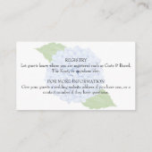 青あじさい水の色結婚の詳細 エンクロージャーカード (裏面)