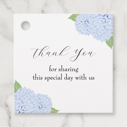 青あじさい水の色結婚の フェイバータグ (正面)