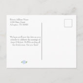 青あじさい水の色結婚の 案内ポストカード (裏面)