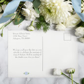 青あじさい水の色結婚の 案内ポストカード