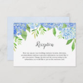 青あじさい水カラーフローラ結婚ズ エンクロージャーカード (正面/裏面)