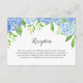 青あじさい水カラーフローラ結婚ズ エンクロージャーカード (正面)