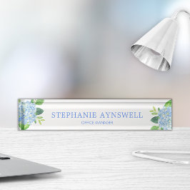 青あじさい水カラーフローラ デスクネームプレート
