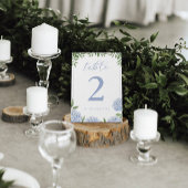 青あじさい水カラーフローラ パーソナライズされた テーブルナンバー