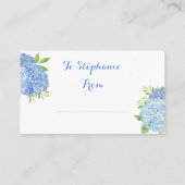 青あじさい水カラーブライダルディスプレイシャワー エンクロージャーカード (裏面)