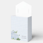青あじさい水彩クレストと花のカスタム フェイバーボックス (オープン)
