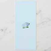 青あじさい水彩フラワーメニュー メニュー (裏面)