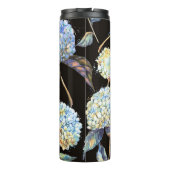 青あじさい水彩:ダークシームレスパターン タンブラー (裏面)