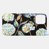 青あじさい水彩:ダークシームレスパターン Case-Mate iPhoneケース (裏面 (横))