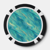 青あじさい波状テクスチャ ポーカーチップ (裏面)