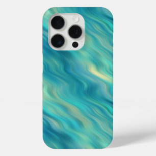 青あじさい波状テクスチャ iPhone 15 PROケース