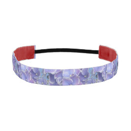 青あじさい白い青縁どのヘッドバンド アスレチックヘッドバンド