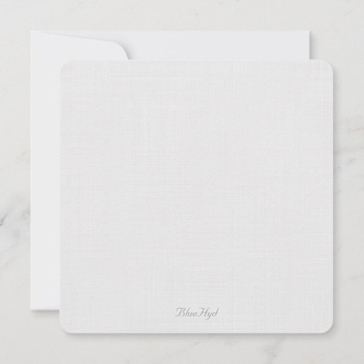 青あじさい結婚のお知らせフォトカード 案内状 (裏面)