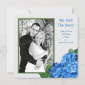青あじさい結婚のお知らせフォトカード 案内状 (正面)