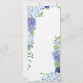 青あじさい結婚のブライダルシャワー 招待状 (裏面)