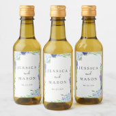 青あじさい結婚のワインラベル ワインラベル (ボトル)