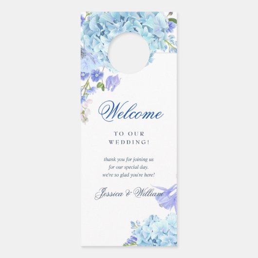 青あじさい結婚の歓迎は邪魔しない ドアノブサイン (裏面)