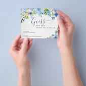 青あじさい緑の推測ゲームのカードの数 チラシ (手)