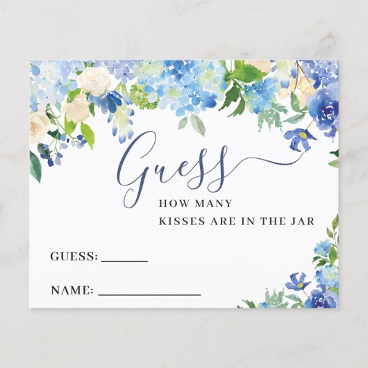 青あじさい緑の推測ゲームのカードの数 チラシ (正面)