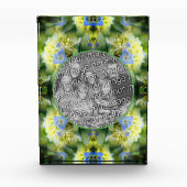 青あじさい花あなた自身を作成 フォトブロック (正面)